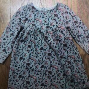 Floral Kids Casual Dress - Pink and Black